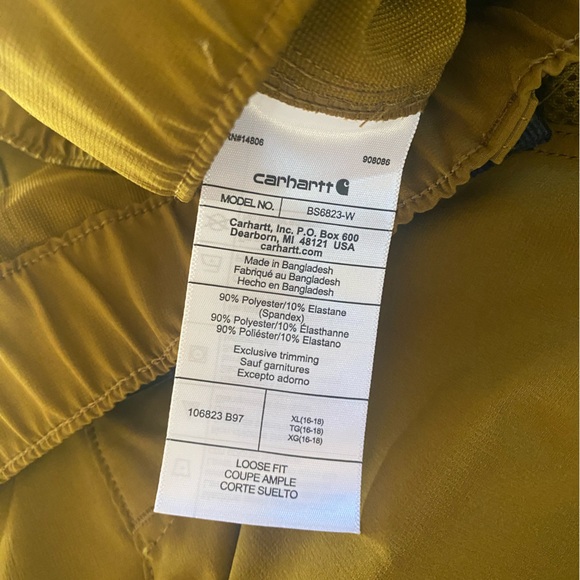 Carhartt Women’s Force Phoenix Cargo Short in Golden Grass - Size XL - Picture 10 of 11